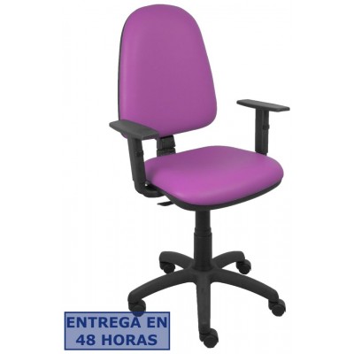 PIQUERAS Y CRESPO Silla A&yacute;na similpiel morado brazos regulables