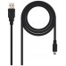 CABLE USB 2.0 TIPO A/M-MINI-B/M 3M NEGRO NANOCABLE (Espera 4 dias)