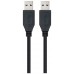 Nanocable Cable USB 3.0, tipo A/M-A/M, Negro, 1m