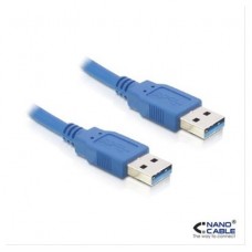 CABLE EXTENSION USB 3.0 TIPO A/M-A/M AZUL 1M NANOCABLE (Espera 4 dias)