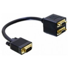 CABLE BIFURCADOR SVGA 3C+9 HDB15M-2XHDB15H ORO 20 CM