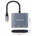 Nanocable Conversor USB-C a HDMI/USB3.0/PD 15 cm
