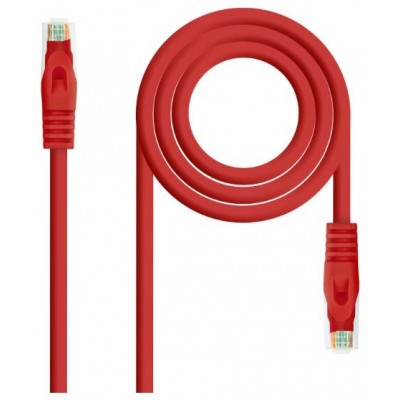 CABLE DE RED LATIGUILLO RJ45 UTP CAT6A AWG24 LSZH 0.30 M ROJO NANOCABLE (Espera 4 dias)