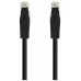 CABLE RED LATIGUILLO RJ45 CAT.6A LSZH UTP AWG24, 1M NEGRO NANOCABLE (Espera 4 dias)