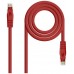 CABLE RED LATIGUILLO RJ45 CAT.6A LSZH UTP AWG24, 1M ROJO NANOCABLE (Espera 4 dias)