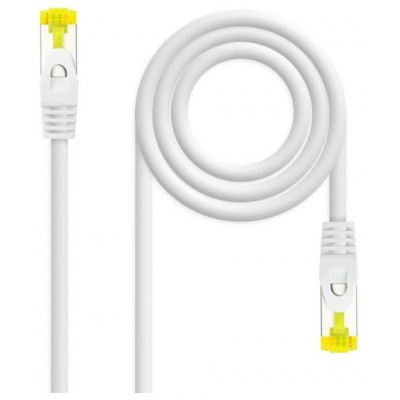 CABLE RED LATIGUILLO RJ45 CAT.6A LSZH SFTP AWG26, 0.30M BLANCO NANOCABLE (Espera 4 dias)