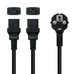 NANOCABLE CABLE ALIMENTACION CEE7/M - 2XC13/H, 1.8 M-SX16 NANOCABLE CABLE ALIMENTACION CEE7/M - 2XC13/H, 1.8 M