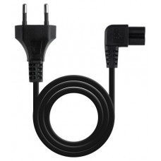 CABLE ALIMENTACION CEE7/16/M-C7/H(ACODADO) 1.8M NEGRO