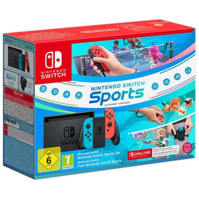 NINTENDO SWITCH NEON + SWITCH SPORTS + 12 MESES SWITCH ONLINE (Espera 4 dias)