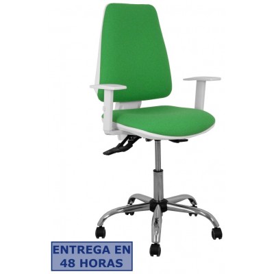 PIQUERAS Y CRESPO Silla Elche blanca asincro bali verde brazos regulables ruedas de parque