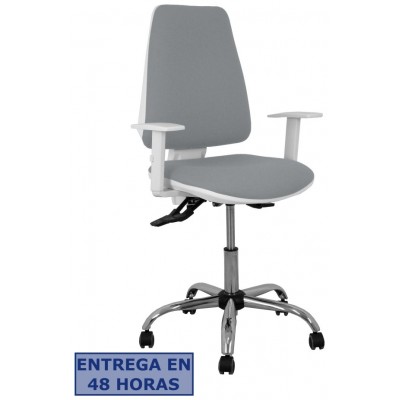 PIQUERAS Y CRESPO Silla Elche blanca asincro bali gris brazos regulables ruedas de parque