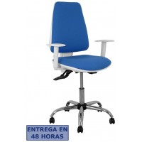 PIQUERAS Y CRESPO Silla Elche blanca asincro bali azul brazos regulables ruedas de parque
