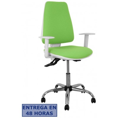 PIQUERAS Y CRESPO Silla Elche blanca asincro bali pistacho brazos regulables ruedas de parque