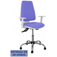 PIQUERAS Y CRESPO Silla Elche blanca asincro bali azul claro brazos regulables ruedas de parque