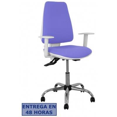 PIQUERAS Y CRESPO Silla Elche blanca asincro bali azul claro brazos regulables ruedas de parque