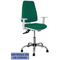 PIQUERAS Y CRESPO Silla Elche blanca asincro bali verde botella brazos regulables ruedas de parque