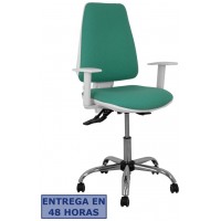 PIQUERAS Y CRESPO Silla Elche blanca asincro bali verde esmeralda brazos regulables ruedas de parque