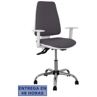 PIQUERAS Y CRESPO Silla Elche blanca asincro bali gris oscuro brazos regulables ruedas de parque