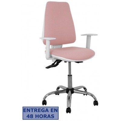 PIQUERAS Y CRESPO Silla Elche blanca asincro bali rosa brazos regulables ruedas de parque