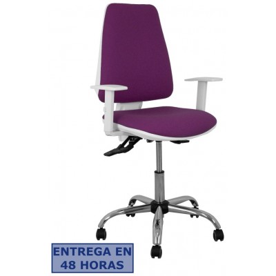 PIQUERAS Y CRESPO Silla Elche blanca asincro bali morado brazos regulables ruedas de parque