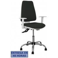 PIQUERAS Y CRESPO Silla Elche blanca asincro bali negro brazos regulables ruedas de parque