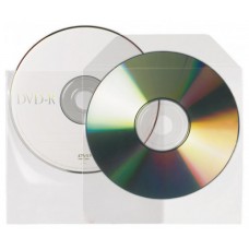 PACK DE 25 FUNDAS CD-DVD PP TRANSPARENTE NO ADHESIVAS CON SOLAPA 3L 10295 (Espera 4 dias)