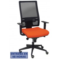 PIQUERAS Y CRESPO Silla Horna bali naranja oscuro brazos regulables