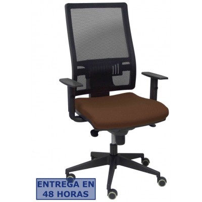 PIQUERAS Y CRESPO Silla Horna bali marron oscuro brazos regulables