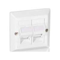 PLACA FRONTAL UNIVERSAL EQUIP ROSETA KEYSTON 2 PUERTOS