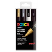 ESTUCHE 4UDS. PC-5M GSWB POSCA UNIBALL 182634683 (Espera 4 dias)