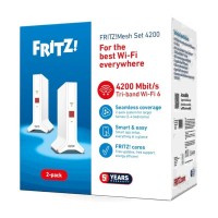 Fritz!Repeater Mesh Set 4200 2-pk WiFi6-91SX Fritz!Repeater Mesh Set 4200 2-pk WiFi6