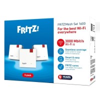 Fritz! Mesh WiFi Set 1600 3-pk Repeater WiFi6-58SX Fritz! Mesh WiFi Set 1600 3-pk Repeater WiFi6