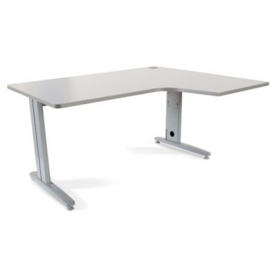 MESA DE OFICINA SERIE METAL FORMA L DERECHA 180X120 GRIS / GRIS ROCADA 2052AC02 (Espera 4 dias)