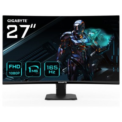 GIGABYTE Monitor de juego GS27F 27" FHD - 1920 x 1080 (FHD), 165Hz, 1ms, 300 cd/m², FreeSync Premium, compatible con HDR, HDMI 2.0, DisplayPort 1.4 (Espera 4 dias)