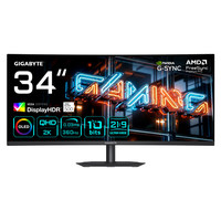 GIGABYTE MO34WQC36 Monitor Gaming Curvo 34&rdquo; WQHD - 3440 x 1440, 360Hz, 0.03ms, KVM, 300 cd/m&sup2;, FreeSync Premium Pro, DisplayHDR True Black 500, HDMI 2.1, DisplayPort 2.1 (Espera 4 dias)