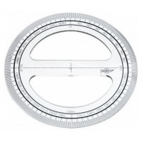 CIRCULO TRANSPARENTE EN PLASTICO INYECTADO GRADUADO Y BISELADO 12 CM. FAIBO 220 (Espera 4 dias)