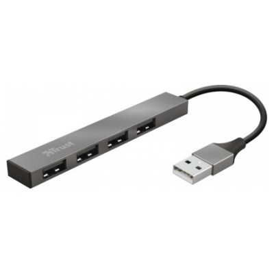 Hub Usb 2.0 Trust Halyx Aluminium A 4xusb-a 2.0