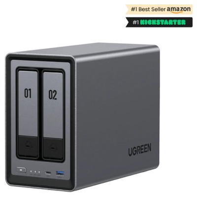 Ugreen NASync DXP2800 NAS System 2-Bay Compacto Intel&reg; N N100 8 GB DDR5 0 TB UGOS Pro Negro (Espera 4 dias)