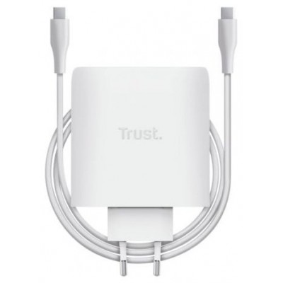 CARGADOR PARED/VIAJE 2xUSB-C 100W MAXO BLANCO TRUST (Espera 4 dias)