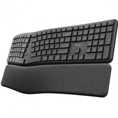 TECLADO TRUST KEYRA ERGO MULTI BK