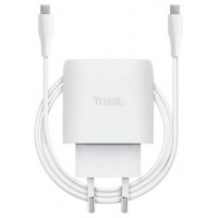 CARGADOR PARED/VIAJE USB-C 45W MAXO BLANCO TRUST (Espera 4 dias)