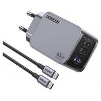 Ugreen 25871 cargador de dispositivo m&oacute;vil Universal Gris Corriente alterna Carga r&aacute;pida Interior (Espera 4 dias)