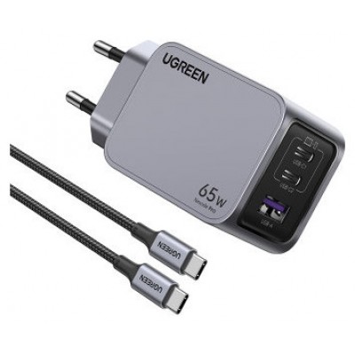 Ugreen 25871 cargador de dispositivo móvil Universal Gris Corriente alterna Carga rápida Interior (Espera 4 dias)-SX12 Ugreen 25871 cargador de dispositivo móvil Universal Gris Corriente alterna Carga rápida Interior (Espera 4 dias)