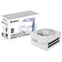 GIGABYTE AORUS ELITE P850W ICE Fuente de Alimentaci&oacute;n - PCIe 5.0, 80 PLUS Platinum, Dise&ntilde;o completamente modular, Ventilador de 120 mm, Compatible con ATX 3.0, Enchufe UE (Espera 4 dias)