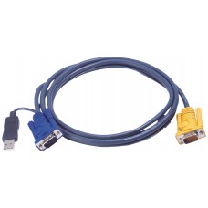 Aten 2L5206UP cable para video, teclado y ratón (kvm) Negro 6 m (Espera 4 dias)