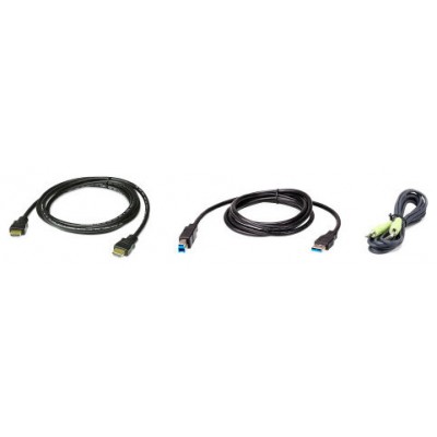 ATEN 2L-7D02UHX3 cable para video, teclado y ratón (kvm) Negro 1,8 m (Espera 4 dias)