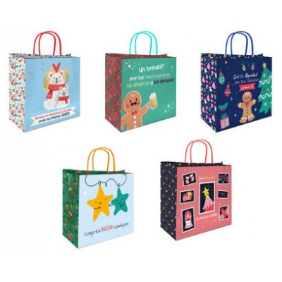 BOLSA CELULOSA NAVIDAD MENSAJES BISMARK 331663 (MIN25) (Espera 4 dias)