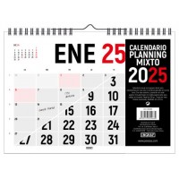 CALENDARIO 2025 PARED HORIZONTAL DOBLE CARA 42 x 30 CM INGRAF 332468 (Espera 4 dias)