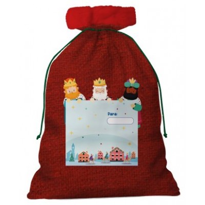 SACO REGALOS REYES MAGOS GRANDE 49X69 CM BISMARK 333594 (Espera 4 dias)