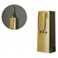 BOLSA BOTELLA DORADA REYES MAGOS (12X33,7X10 CM) BISMARK 333674 (Espera 4 dias)